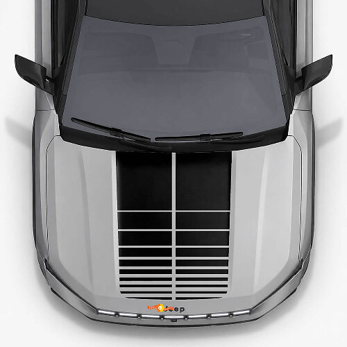 Dubbele Strepen Motorkap Vinyl Stickers voor Jeep Compass 2026 1