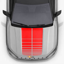 Dubbele Strepen Motorkap Vinyl Stickers voor Jeep Compass 2026 2