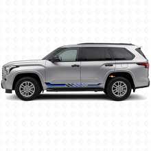 Vlaggen Patroon Zijstrepen Vinyl Sticker voor Toyota Sequoia 2022+ 2