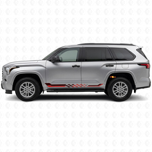 Vlaggen Patroon Zijstrepen Vinyl Sticker voor Toyota Sequoia 2022+ 3