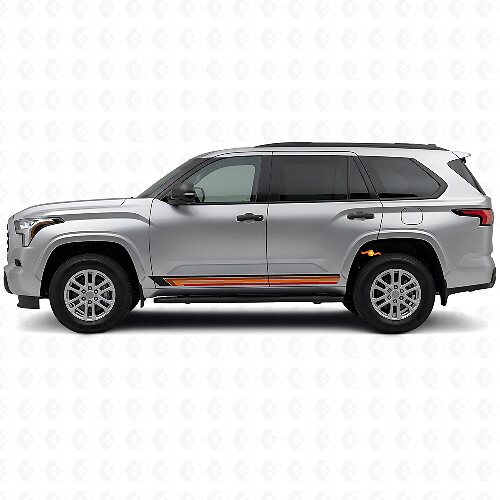 Vintage rechte strepen zij vinyl sticker voor Toyota Sequoia 2022+