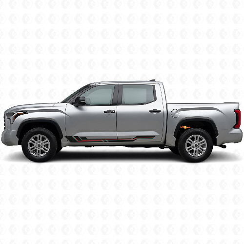Gebogen Strepen Rocker Panel Vinyl Decal voor Toyota Tundra 2022+