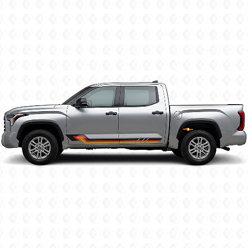 Vinyl Sticker in Vintage Stijl met Zijstrepen voor Toyota Tundra 2022+
