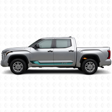 Vinyl Sticker in Vintage Stijl met Zijstrepen voor Toyota Tundra 2022+ 2