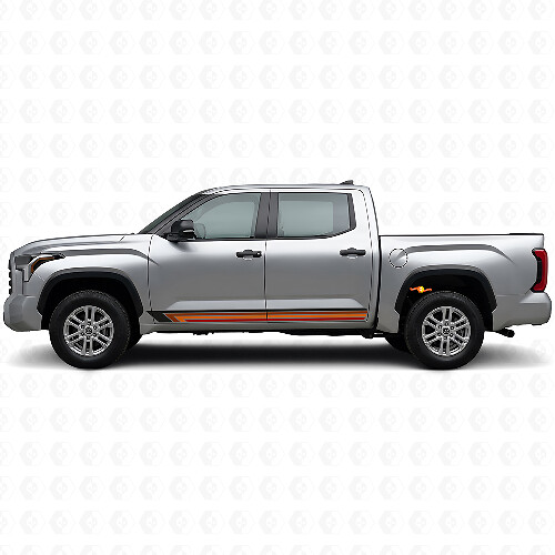 Vintage rechte strepen zijkant vinyl sticker voor Toyota Tundra 2022+