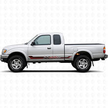 Ruitenpatroon Zijstrepen Vinyl Decal voor Toyota Tacoma 1995-2004_3