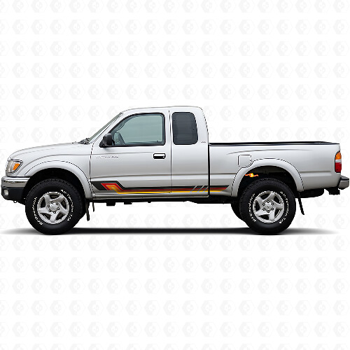Vintage stijl zijstrepen vinyl sticker voor Toyota Tacoma 1995-2004_1