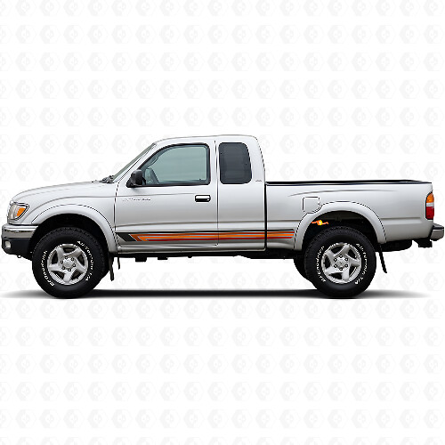 Vintage rechte strepen zij vinyl sticker voor Toyota Tacoma 1995-2004_1