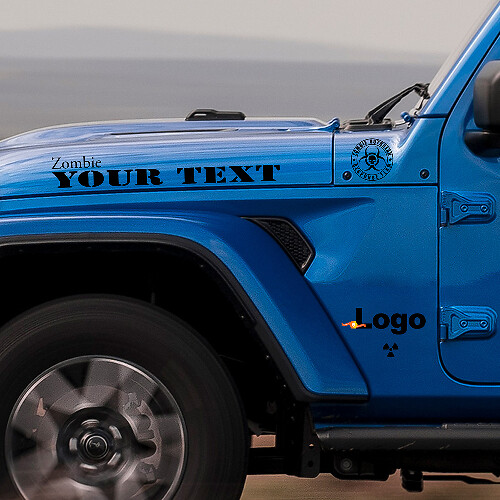 Zombie Style Logo Vinyl Decal Kit voor Jeep Wrangler Rubicon
