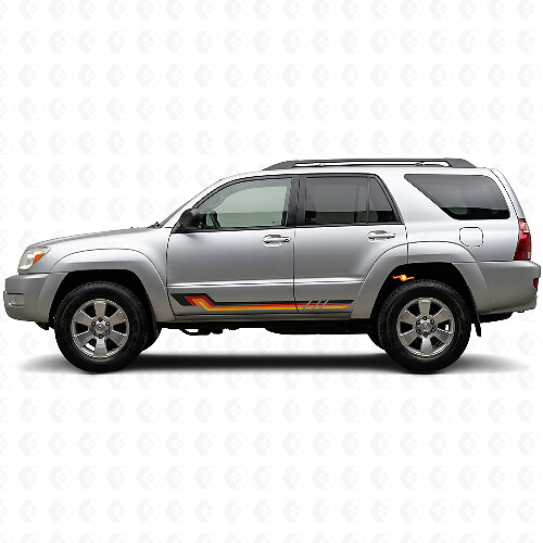 Vinylsticker in Vintage Stijl Zijstrepen voor Toyota 4Runner 2002-2009_1