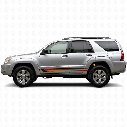 Vintage rechte strepen zijkant vinyl sticker voor Toyota 4Runner 2002-2009