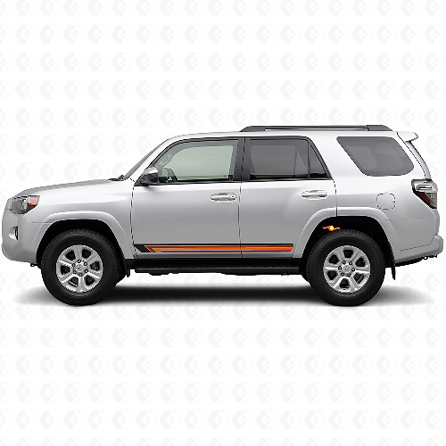 Vintage rechte strepen zij vinyl decal voor Toyota 4Runner 2009-2024_1