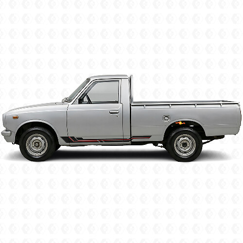 Gebogen Strepen Rocker Panel Vinyl Sticker voor Toyota Hilux 1968-1972_1