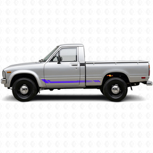 Honeycomb Stripes Zij Vinyl Sticker voor Toyota Hilux 1978-1983_2