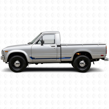 Racing Style Zijstrepen Vinyl Sticker voor Toyota Hilux 1978-1983_2