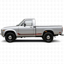 Racing Style Zijstrepen Vinyl Sticker voor Toyota Hilux 1978-1983_3