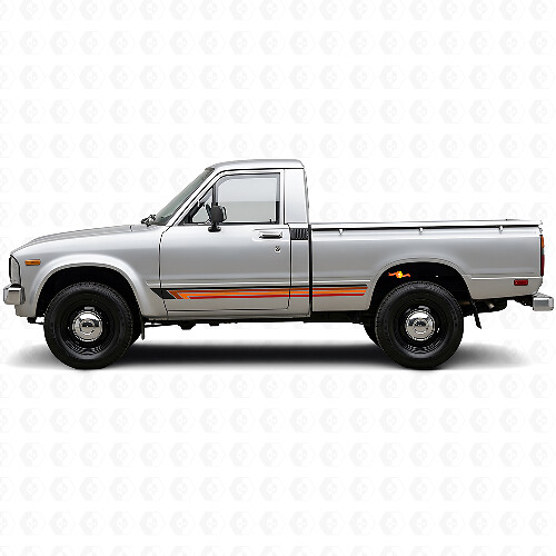 Vintage rechte strepen zijvinylsticker voor Toyota Hilux 1978-1983