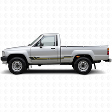 Gebogen Strepen Side Skirt Vinyl Sticker voor Toyota Hilux 1983-1988_2
