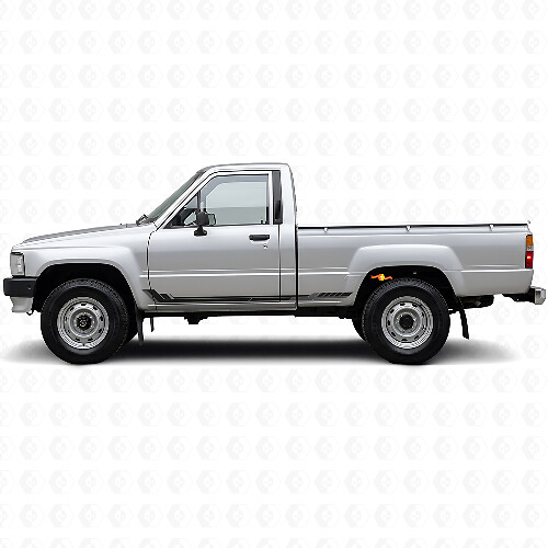 Racing stijl zijstrepen vinyl sticker voor Toyota Hilux 1983-1988_1