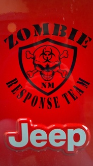 Jeep Rubicon Wrangler Zombie Outbreak Response Team Wrangler Sticker#10