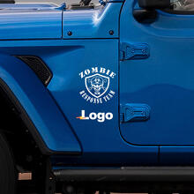 Zombie Outbreak Response Team Logo Vinyl Sticker voor Jeep Wrangler Rubicon_2