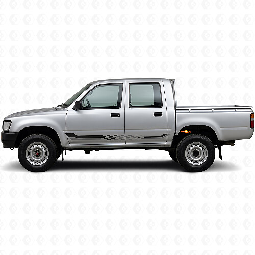 Vinylsticker met dambordstreep voor Toyota Hilux 1988-1997_1