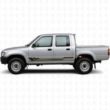 Gebogen Strepen Vinyl Decal voor Dorpel Toyota Hilux 1988-1997_2