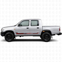 Zebrapatroon Zijstrepen Vinyl Decal voor Toyota Hilux 1997-2004_3
