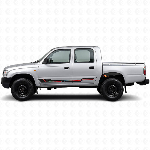 Geboogde Strepen Zijscherm Vinyl Decal voor Toyota Hilux 1997-2004_1