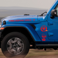 Zombie Outbreak Response Team-logo vinyl decal kit voor Jeep Wrangler Rubicon_3