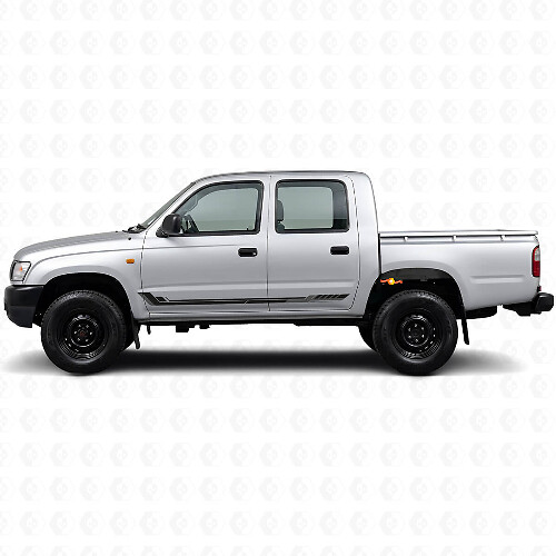 Racingstijl Zijdelingse Strepen Vinyl Decal voor Toyota Hilux 1997-2004_1