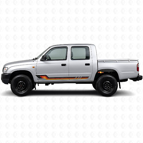 Vintage stijl zijstrepen vinyl decal voor Toyota Hilux 1997-2004