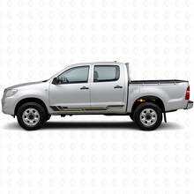 Gebogen Strepen Rocker Panel Vinyl Decal voor Toyota Hilux 2004-2015_2