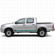 Vintage rechte strepen zij vinyl sticker voor Toyota Hilux 2004-2015_2
