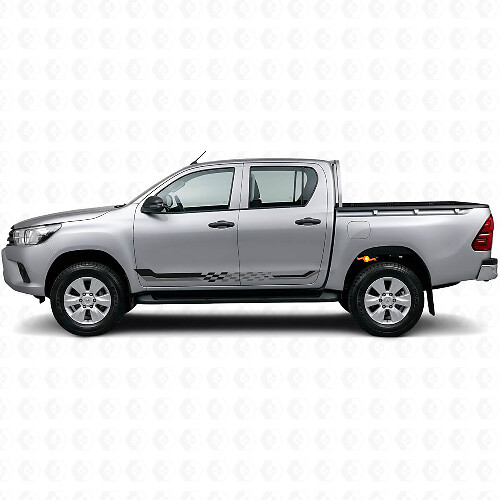 Schuurdraad Vlag Zijstrepen Vinyl Decal voor Toyota Hilux 2015+_1