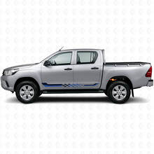 Schuurdraad Vlag Zijstrepen Vinyl Decal voor Toyota Hilux 2015+_2