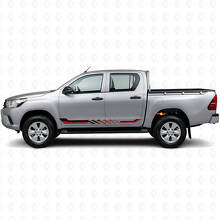 Schuurdraad Vlag Zijstrepen Vinyl Decal voor Toyota Hilux 2015+_3