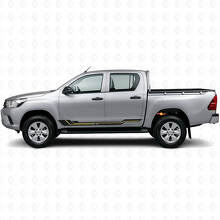 Gebogen Strepen Rocker Panel Vinyl Sticker voor Toyota Hilux 2015+_2