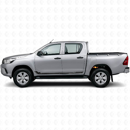 Racingstijl zijstrepen vinyl decal voor Toyota Hilux 2015+