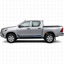 Racingstijl zijstrepen vinyl decal voor Toyota Hilux 2015+_2