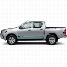 Vintage stijl zijstrepen vinyl decal voor Toyota Hilux 2015+_2
