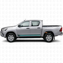 Vintage rechte strepen zij vinyl decal voor Toyota Hilux 2015+_2