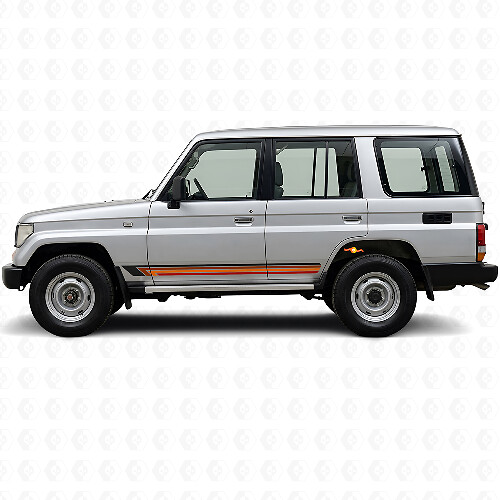 Vintage rechte strepen zijkant vinyl decal voor Toyota Land Cruiser Prado 1990-1996_1