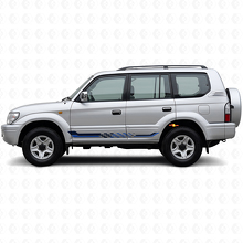 Ruitenvlag Zijstrepen Vinyl Sticker voor Toyota Land Cruiser Prado 1996-2002_2