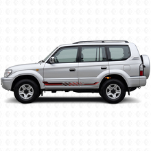 Ruitenvlag Zijstrepen Vinyl Sticker voor Toyota Land Cruiser Prado 1996-2002_3