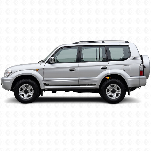 Racing Style Zijstrepen Vinyl Decal voor Toyota Land Cruiser Prado 1996-2002_1