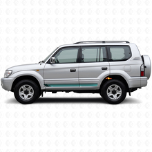 Vintage rechte strepen zijkant vinyl sticker voor Toyota Land Cruiser Prado 1996-2002_2