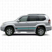 Vintage rechte strepen zijvinylsticker voor Toyota Land Cruiser Prado 2002-2009_2