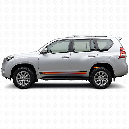 Vintage rechte strepen zijkant vinyl decal voor Toyota Land Cruiser Prado 2009-2023_1