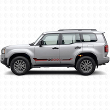 Vlaggenpatroon Zijstrepen Vinyl Sticker voor Toyota Land Cruiser Prado 2023+_3